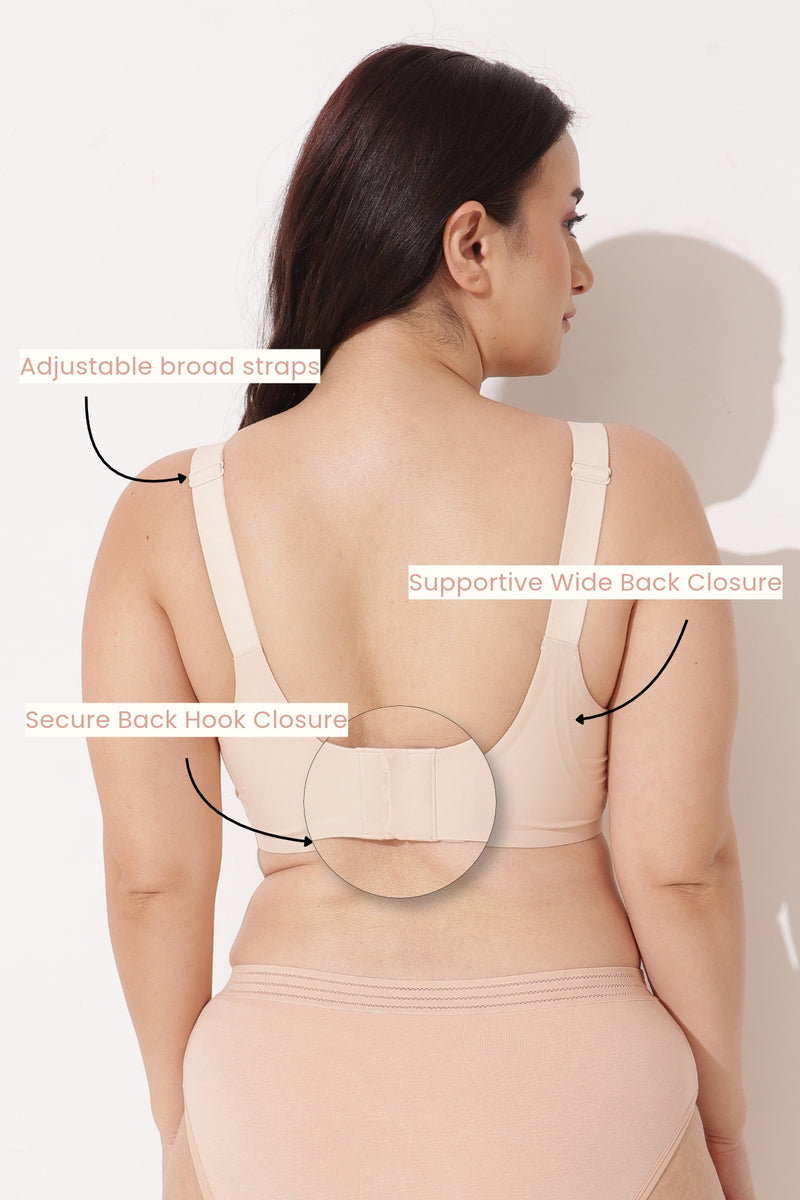 Sculpt & Lift Scallop Nursing Bra - Champagne
