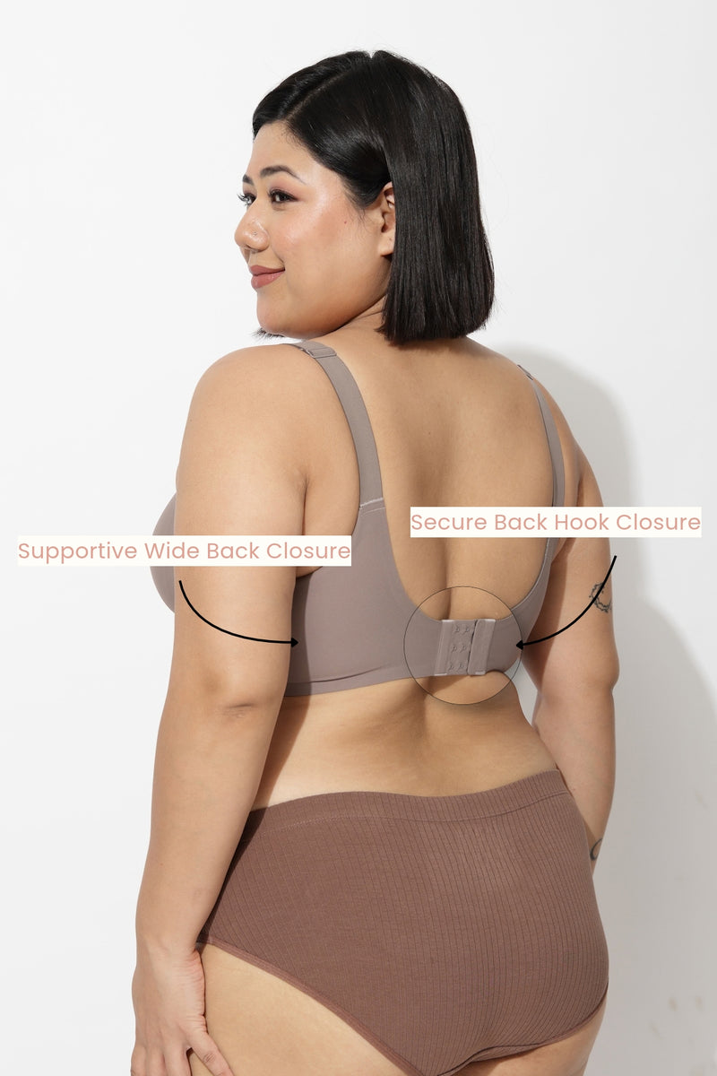 Sculpt & Lift Powermesh Nursing Bra - Chrome