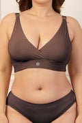 247 Extra Support Cotton Feeding Bra with Adjuster - Brown