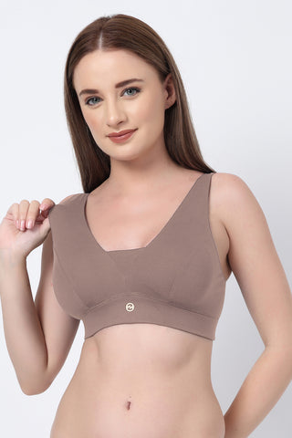 Fixed Padded Modal Maternity Feeding Bra with Support - Coco