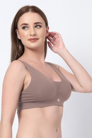 Fixed Padded Modal Maternity Feeding Bra with Support - Coco