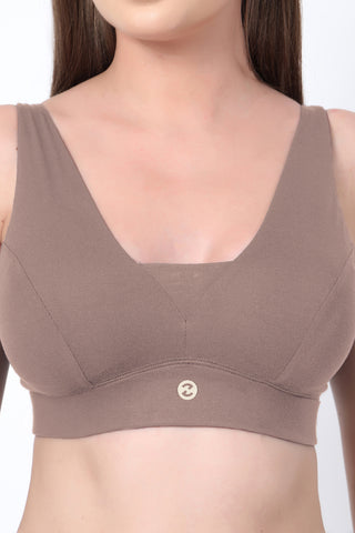 Fixed Padded Modal Maternity Feeding Bra with Support - Coco