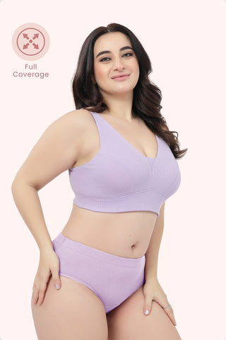 Sera Broad-Rib Bra - Lavender