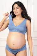 247 (Upgraded) Cornflower Blue Modal Padded Maternity Feeding Bra