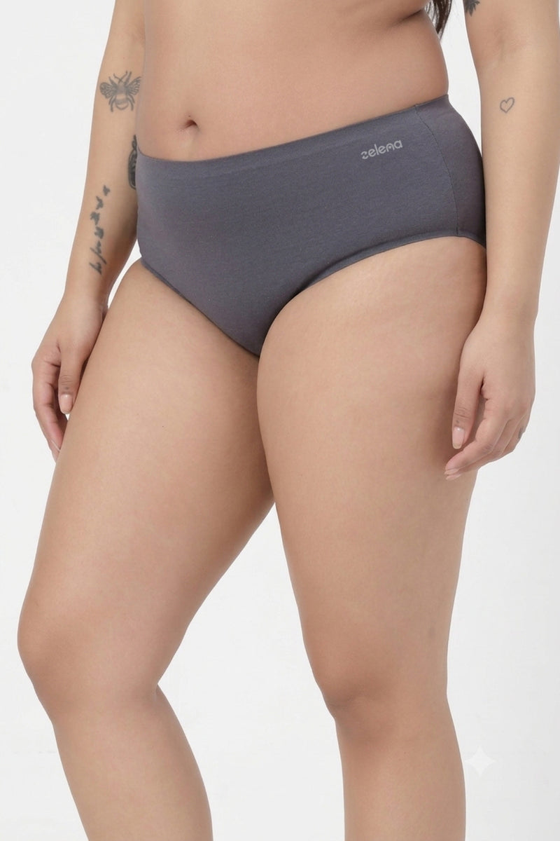The Invisible Panty (Cotton | Mid Rise | Dark Grey)