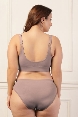 247 Extra Support Cotton Feeding Bra with Adjuster - Dark Skin