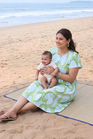 Minty Fresh Maternity Zipless Feeding Dress