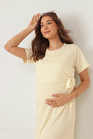 Mario Rib Zipless Feeding Dress - Ivory