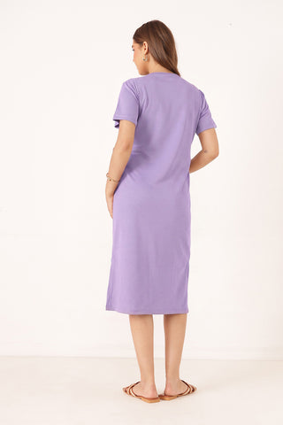 Mario Rib Zipless Feeding Dress - Purple