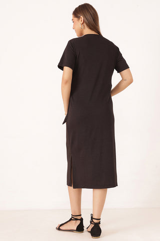 Mario Rib Zipless Feeding Dress - Black