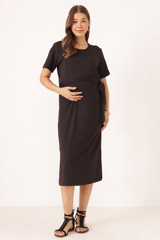 Mario Rib Zipless Feeding Dress - Black