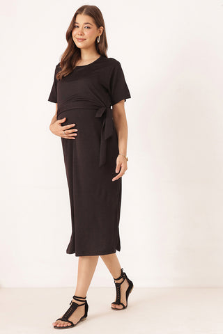 Mario Rib Zipless Feeding Dress - Black