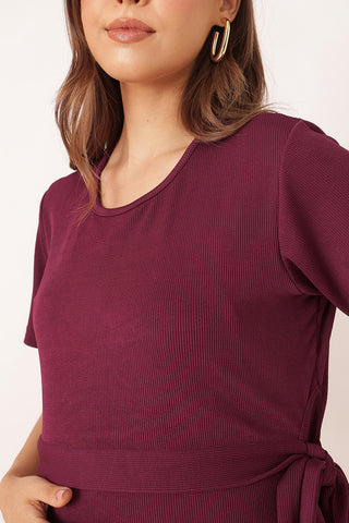 Mario Rib Zipless Feeding Dress - Wine