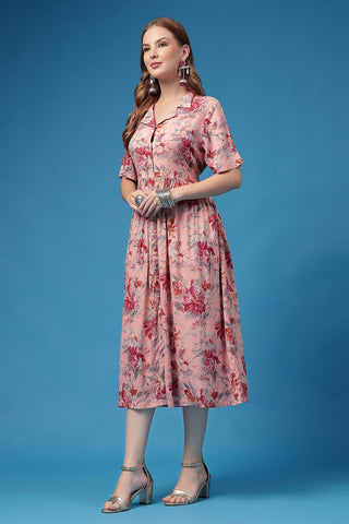 House of Zelena All Over Printed Zipless Feeding Shirt Dress - Trusted by Mothers for Quality