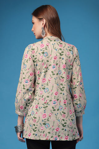 Light Pink Top pleat detail; gathers create flow and fit for a growing body.