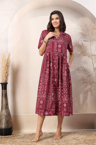 Mulberry Magic Glow Zipless Feeding Maternity Dress