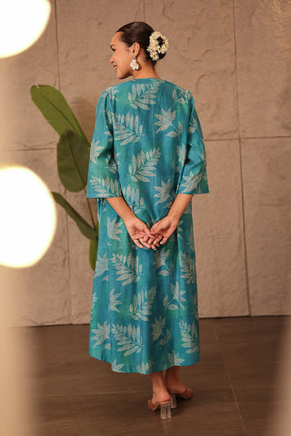 Close Up of Soft Fabric Detail on Laila – The Jewel-Tone Feeding Jacket Dress Set