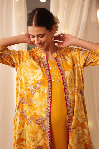 Back View of Laila – The Jewel-Tone Feeding Jacket Dress Set - Flattering Silhouette for Pregnancy