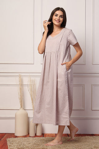 Blush Dream Cotton Feeding Maternity Maxi