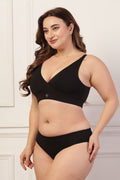 247 Extra Support Cotton Feeding Bra with Adjuster - Black