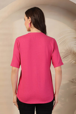 Fuchsia Zipless Feeding Maternity Top