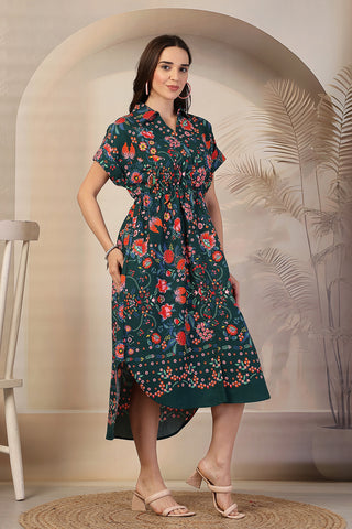 All Over Printed Zipless Maternity Feeding Dress