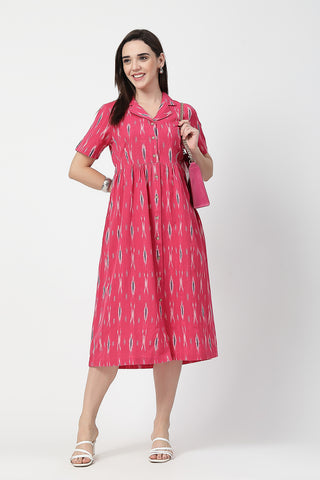 https://houseofzelena.com/collections/maternity-dresses/products/ikat-print-zipless-feeding-dress-pink