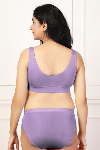 247 Lavender Modal Padded Maternity Feeding Bra
