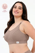 Riva Fine-Rib Cotton Feeding Bra - Dark Skin