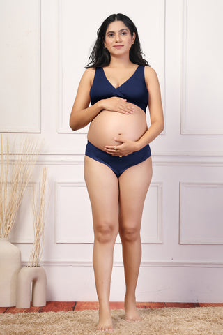 247 Navy Blue Padded Maternity Feeding Bra