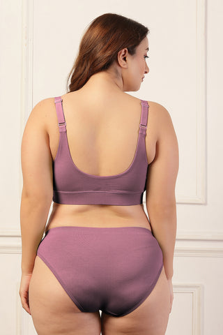 247 Extra Support Cotton Feeding Bra with Adjuster - Lilac