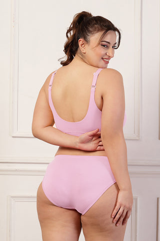 247 Pack Of 2 Extra Support Cotton Feeding Bra with Adjuster - (Pink, Brown)