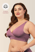 247 Extra Support Cotton Feeding Bra with Adjuster - Lilac