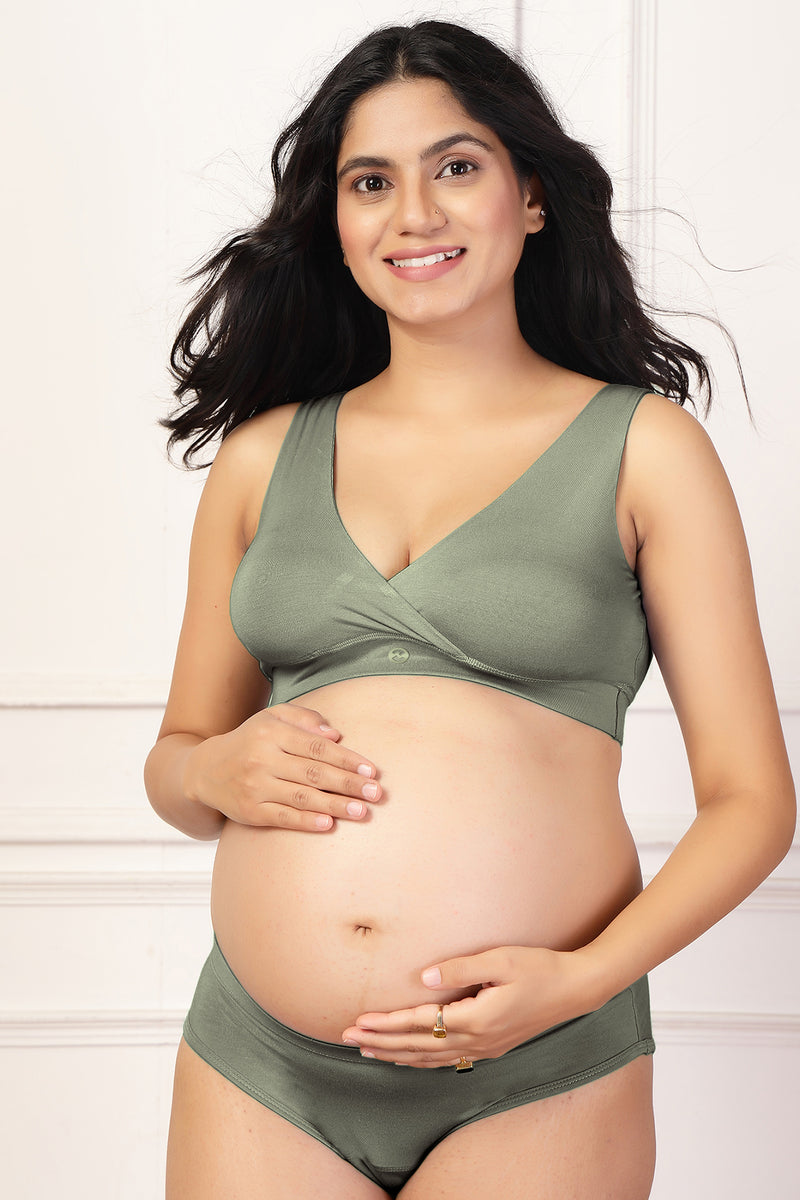 247 (Upgraded) Matcha Modal Padded Maternity Feeding Bra