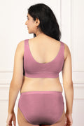 247 (Upgraded) Plumwine Modal Padded Maternity Feeding Bra