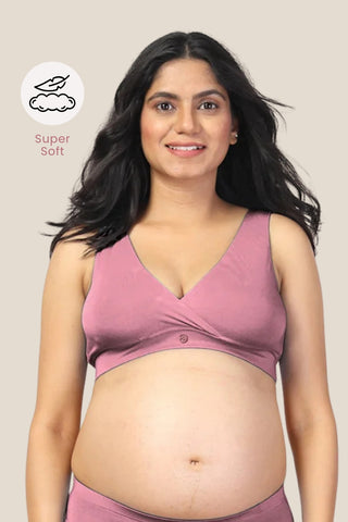 247 Plumwine Padded Maternity Feeding Bra