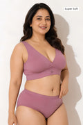 247 (Upgraded) Modal Padded Maternity Feeding Bra - Merlot