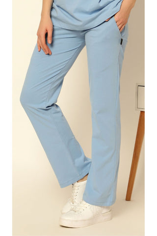 247 Zactive™ Baby Blue High Waisted Maternity Trouser WITH POCKETS