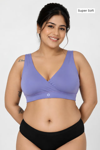 247 (Upgraded) Royal Blue Modal Padded Maternity Feeding Bra
