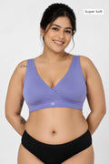 247 (Upgraded) Royal Blue Modal Padded Maternity Feeding Bra