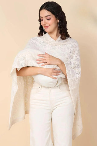 White Diamond Designed Nursing Cover