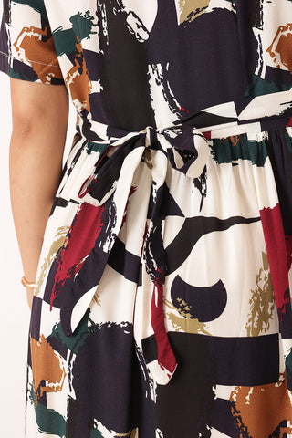 Floral Printed Zipless Feeding Dress - Multi