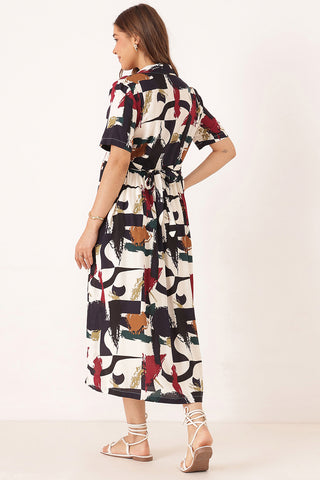 Floral Printed Zipless Feeding Dress - Multi