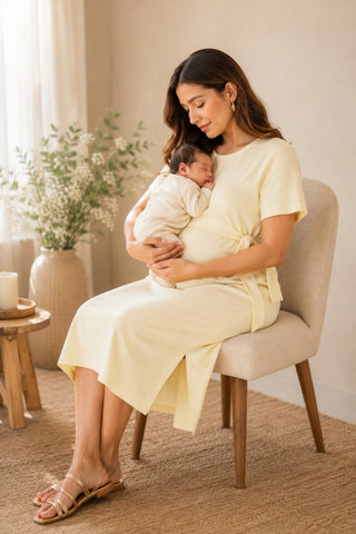 Mario Rib Zipless Feeding Dress - Ivory