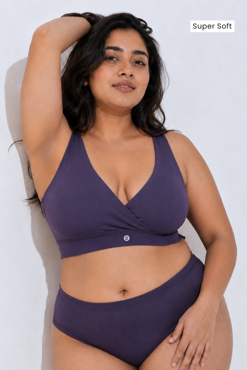 247 (Upgraded) Plum Modal Padded Maternity Feeding Bra