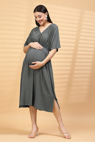 https://houseofzelena.com/products/charcoal-grey-solid-smocked-waist-zipless-feeding-dress