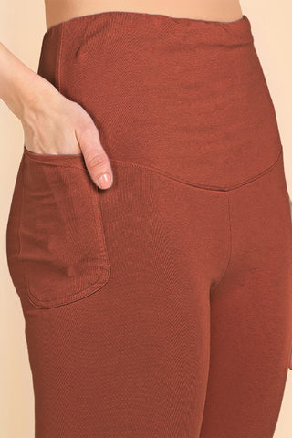 247 Zactive™ Rust High Waist Leggings (Pregnancy & Postpartum)