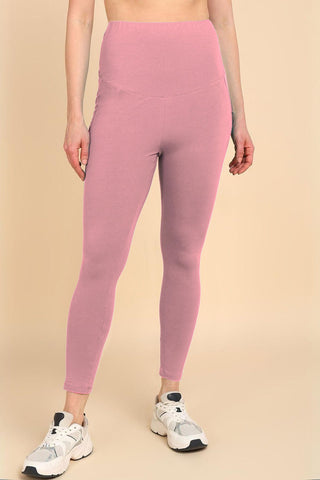 247 Zactive™ Deep Salmon High Waist Leggings (Pregnancy & Postpartum)