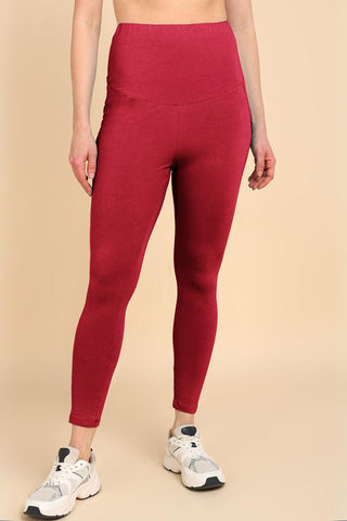 247 Zactive™ Deep Red Zipless Maternity Top & Legging Set
