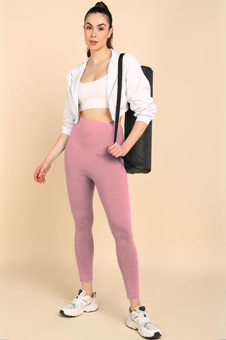 247 Zactive™ Deep Salmon High Waist Leggings (Pregnancy & Postpartum)
